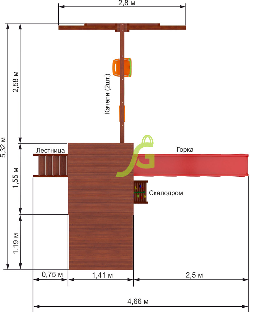 Детская площадка IgraGrad "Панда Фани Picnic"