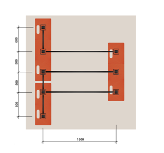 W-1.4. Комплект брусьев мобильный