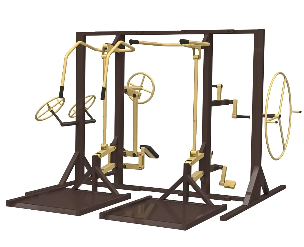 Комплекс с  уличными тренажерами УТИ3 Air Gym YTR004