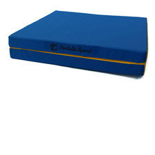 Мат № 8 (100 х 200 х 10) складной 1 сложение PERFETTO SPORT сине/жёлтый