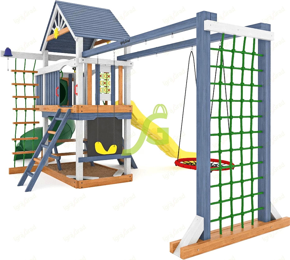 Детская площадка IgraGrad Шато с трубой (Дерево) мод.1, 2
