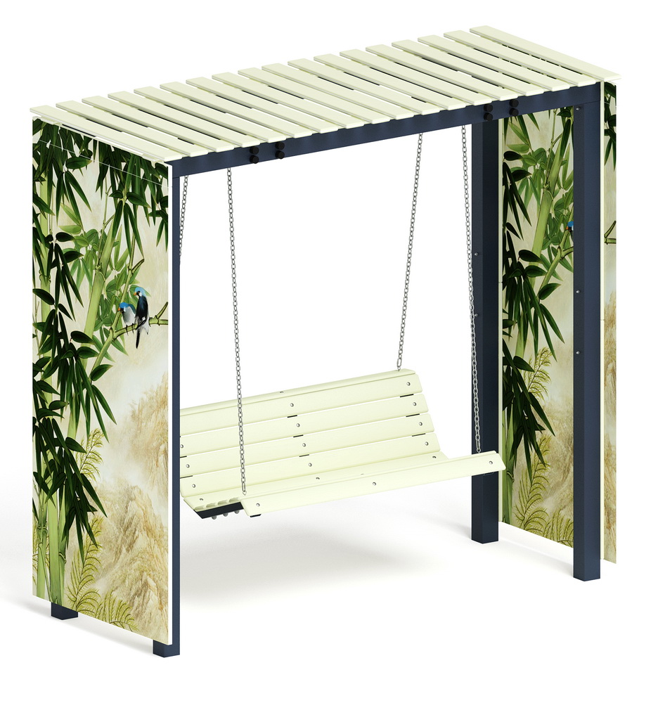 Пергола с качелями (Бамбук) МФ 78.06.01-03 /без поликарбоната/