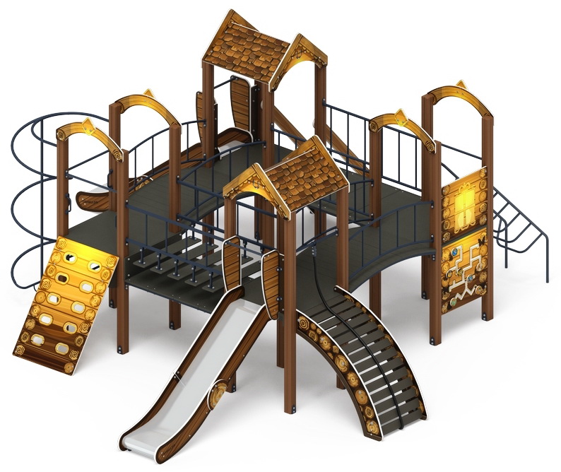 ДВОРИК ДЕТСТВА (Эко) детский игровой комплекс ДИК 2.01.4.01-02 (Н=1200)