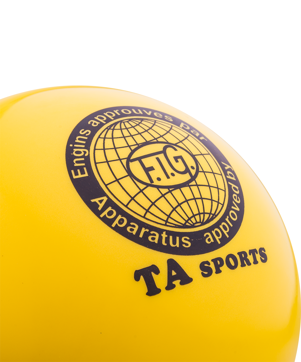 Мяч для художественной гимнастики RGB-101, 19 см, желтый