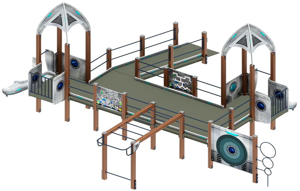 Детский спортивный комплекс ЗАБОТА КОСМОПОРТ (H=750) ДОВ 20.14.01-02