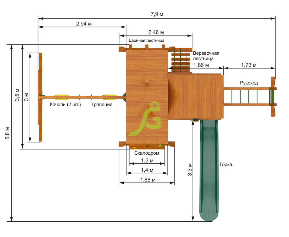 Детская площадка IgraGrad Крепость Фани Deluxe+