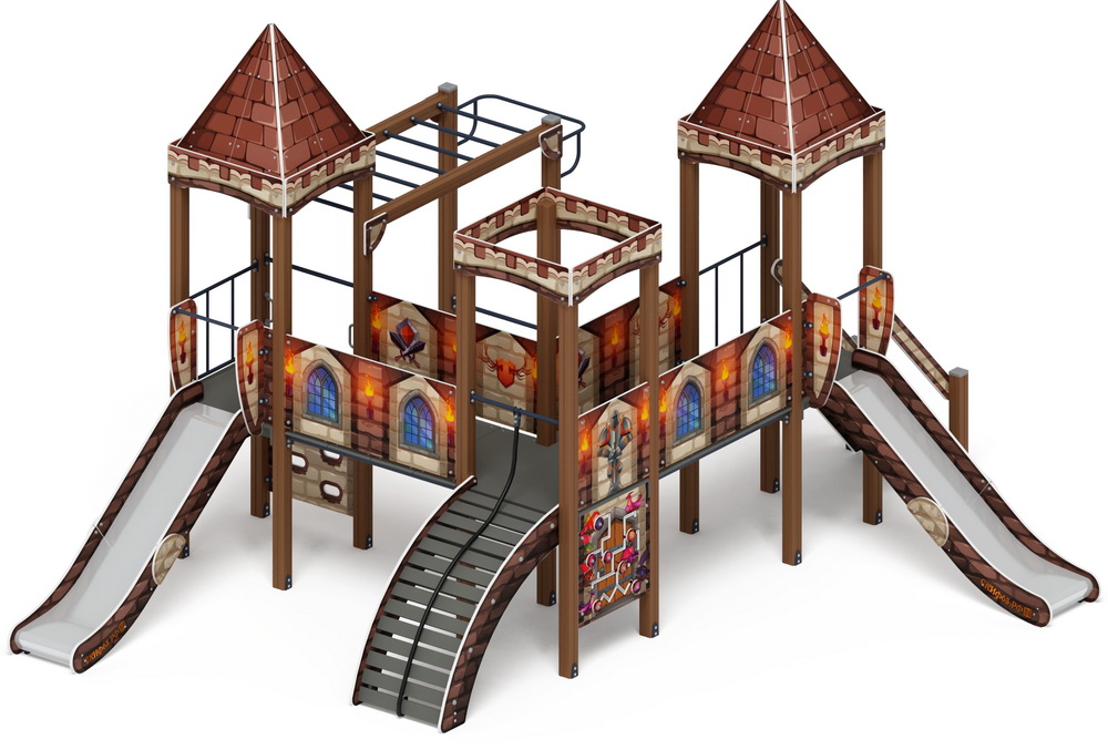 ЗАМОК детский игровой комплекс ДИК 2.18.02-02 (H=1200)