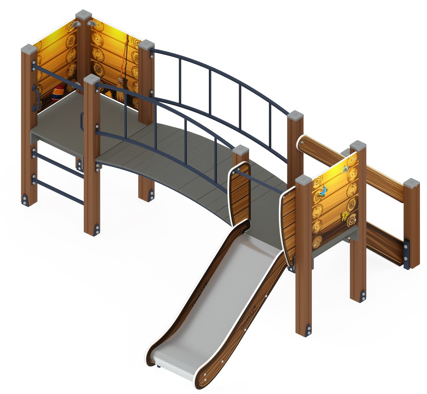 КАРАПУЗ (Эко) детский игровой комплекс ДИК 1.001.03-02 (H=750)