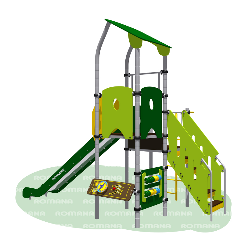 Игровой комплекс «Romana 101.04.03» зелёно/жёлтый