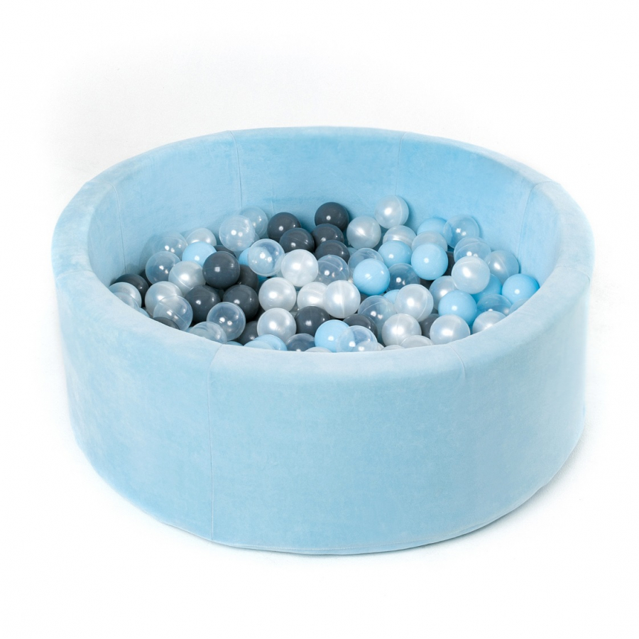 Детский сухой бассейн Romana Airpool Max (Голубой + 200 шаров)