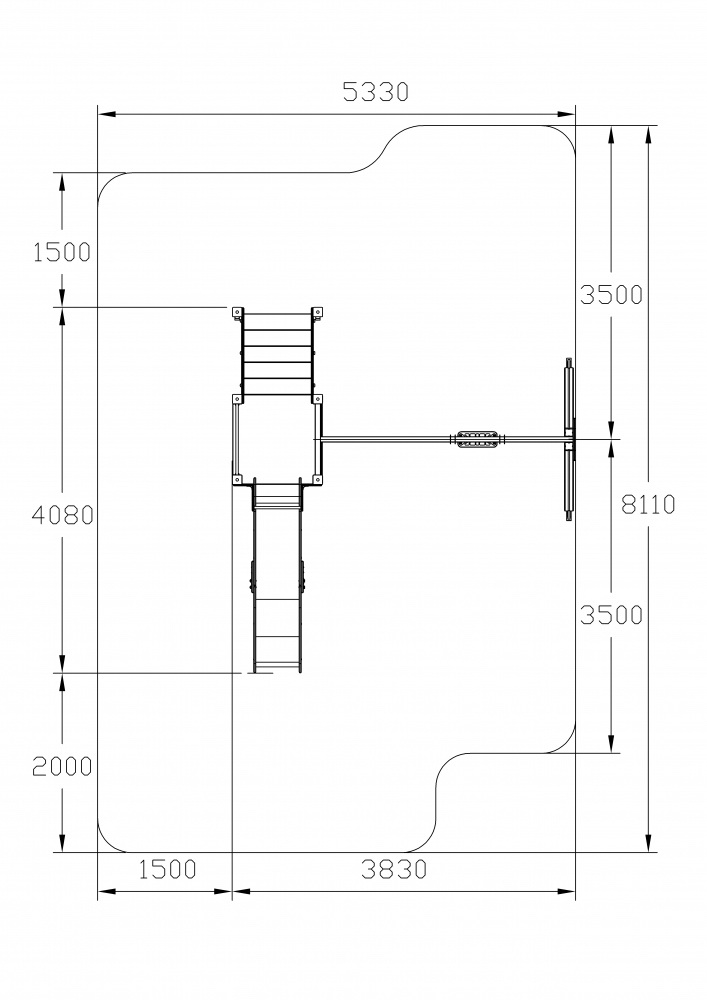 СЧАСТЛИВОЕ ДЕТСТВО (Город) детский игровой комплекс ДИК 2.01.03-01 (Н=1200)