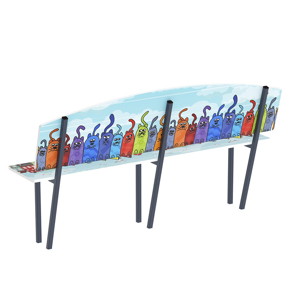 Скамейка КОТЫ для детской площадки МФ 41.01.01-02