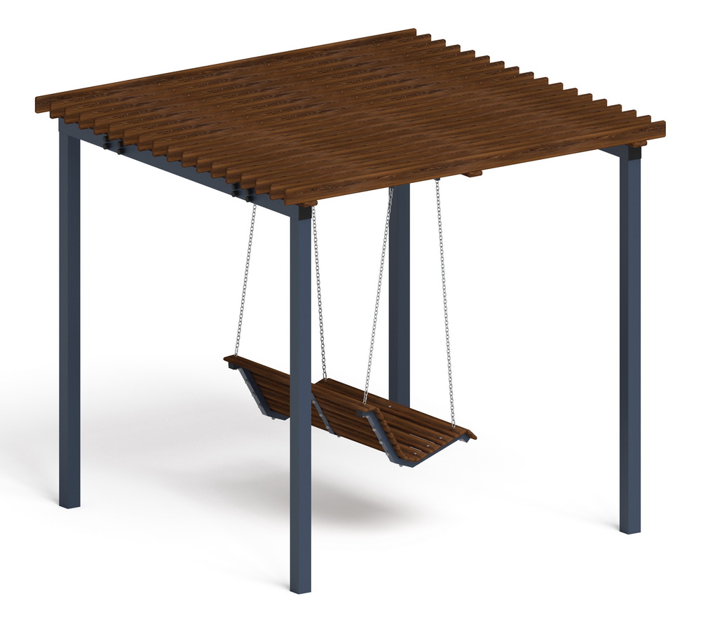 Пергола Тент с качелями МФ 78.02.01-01 /без поликарбоната/