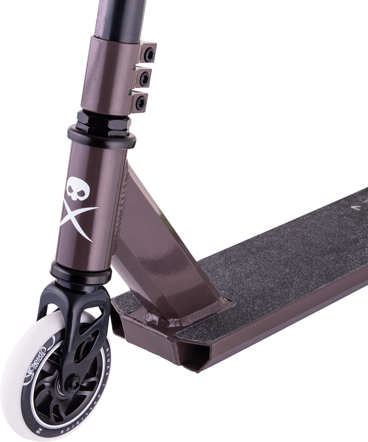 Самокат трюковый Collision brown 100 мм