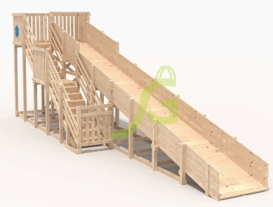 Зимняя горка IgraGrad Snow Fox, скат 10 м, без окраски