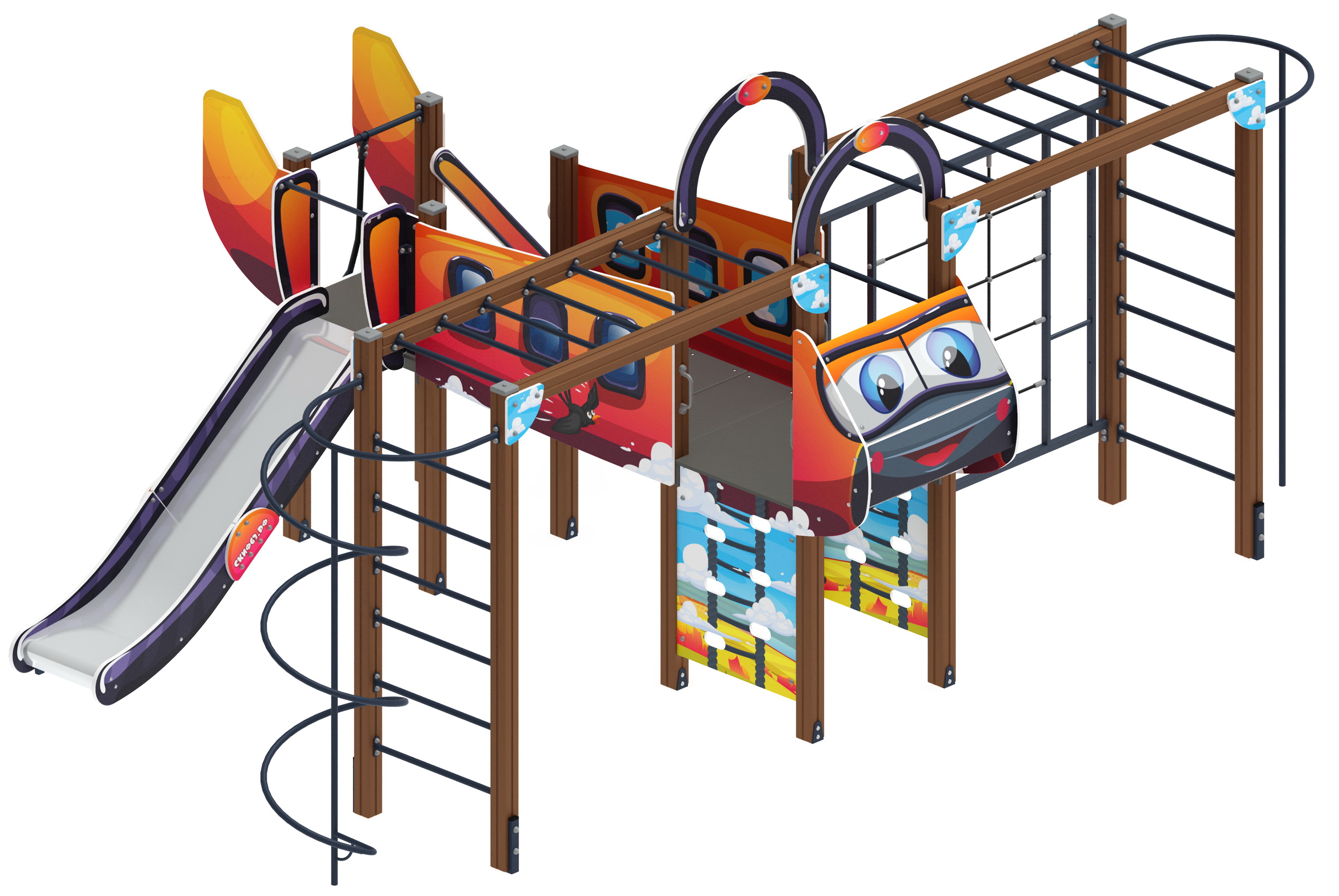 АЭРОПЛАН детский игровой комплекс ДИК 2.03.4.02-01 (H=1200)