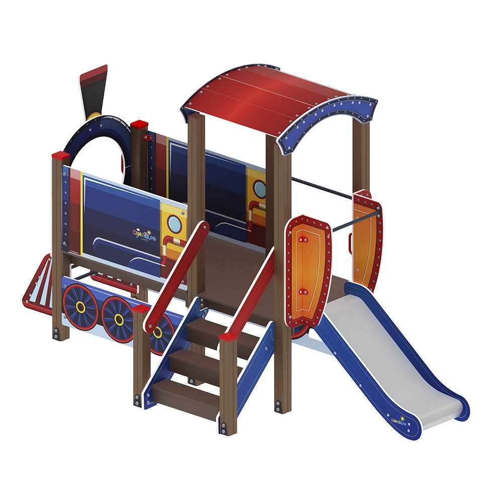 ПАРОВОЗИК детский игровой комплекс ДИК 1.03.5.01-01 (H=750)