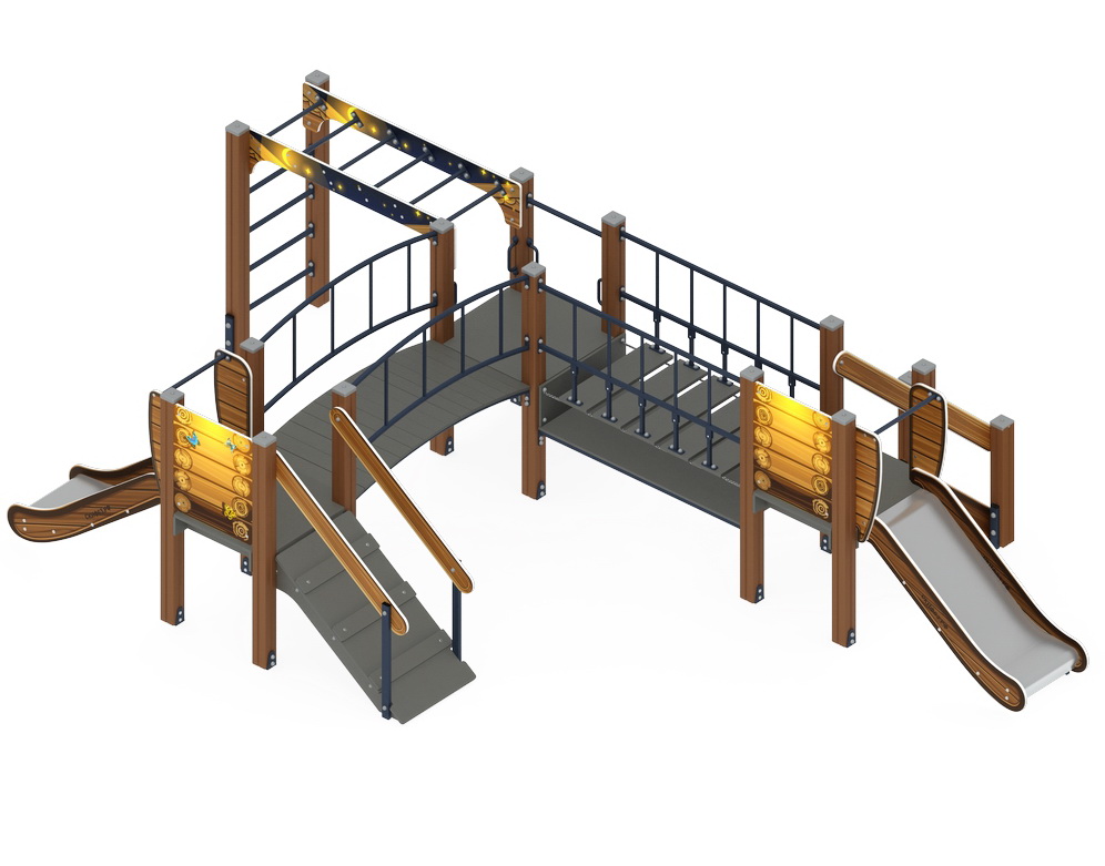 КАРАПУЗ (Эко) детский игровой комплекс ДИК 1.001.08-02 (H=750)