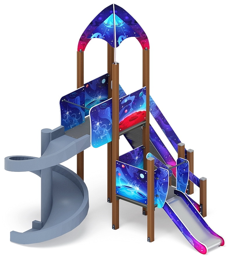 КОСМОПОРТ детский игровой комплекс ДИК 2.14.04-02 (H=750, H=2000)