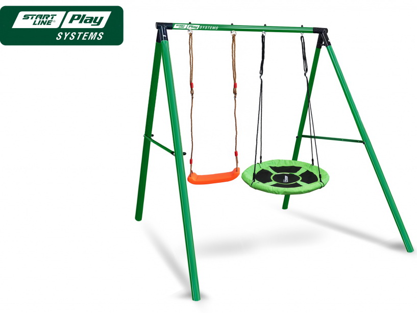 Качели SLP SYSTEMS 2 секции (качели-гнездо + «лодочка» красная)