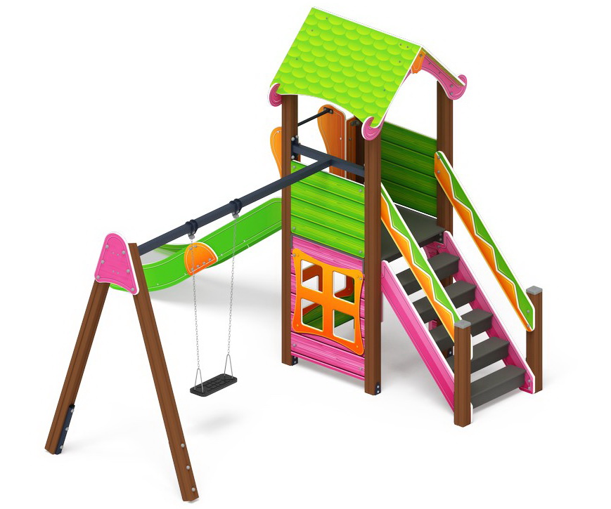 ЛУКОМОРЬЕ детский игровой комплекс ДИК 2.25.02-01.С (Н=1200)