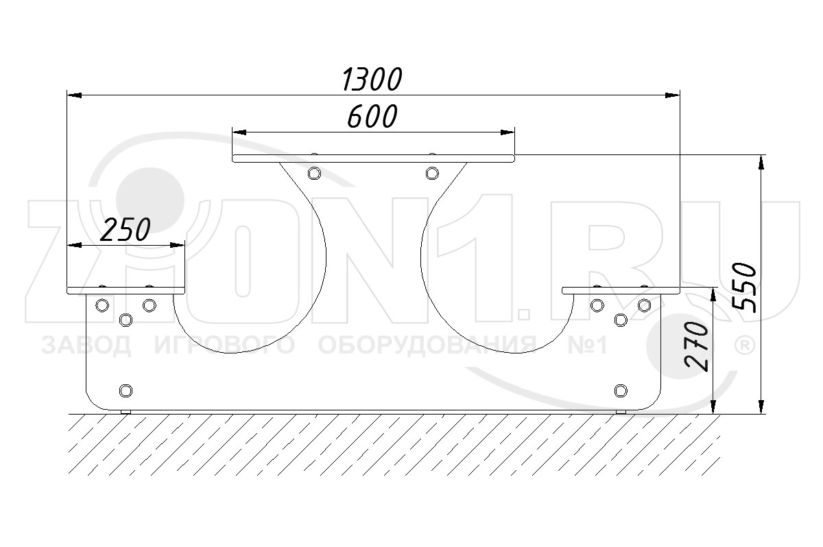 Столик детский ZION Овальный (СП209)