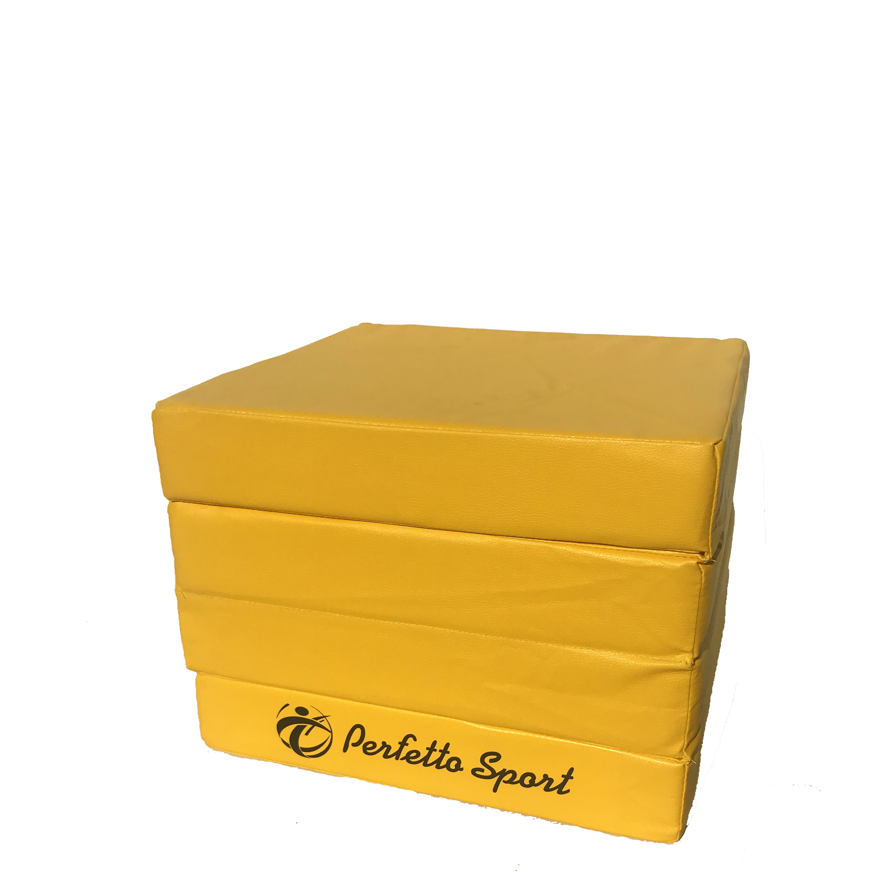 Мат № 11 (100 х 100 х 10) складной 4 сложения PERFETTO SPORT жёлтый