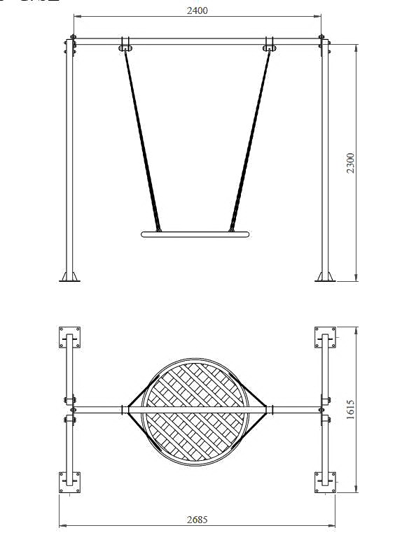 Качели детские с гнездом Air Gym YK60G