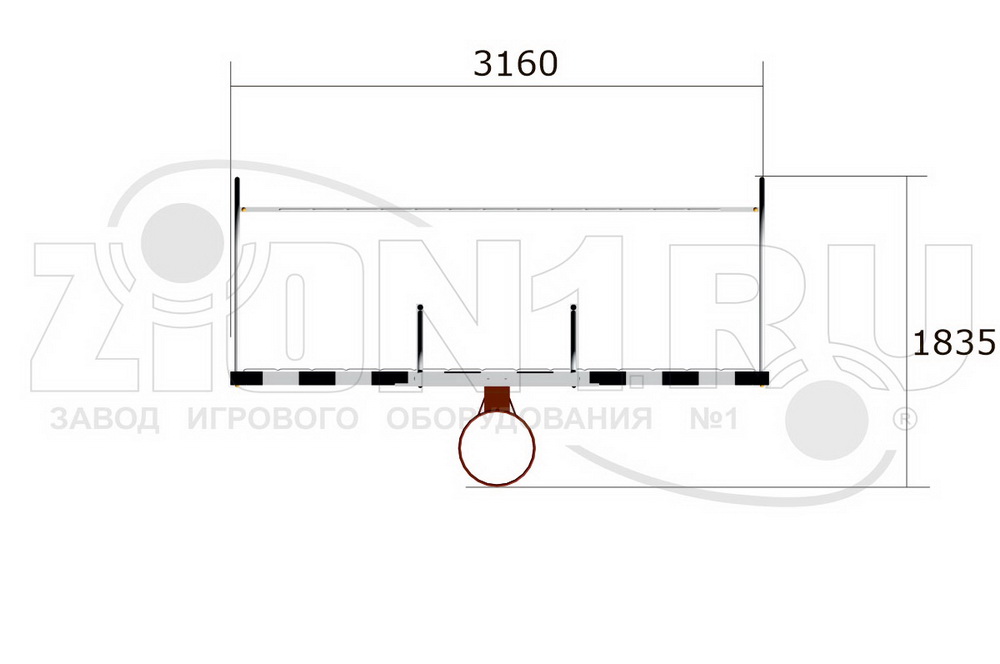 Ворота для мини-футбола ZION с баскетбольным щитом (СЭ279)