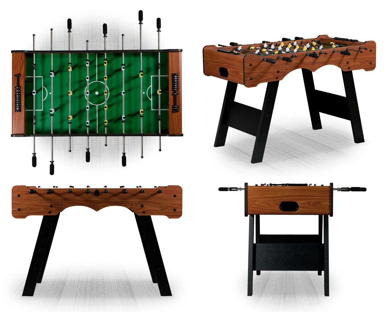 Настольный футбол (кикер) Stuttgart 4 ф (122 x 61 x 81см, коричневый)