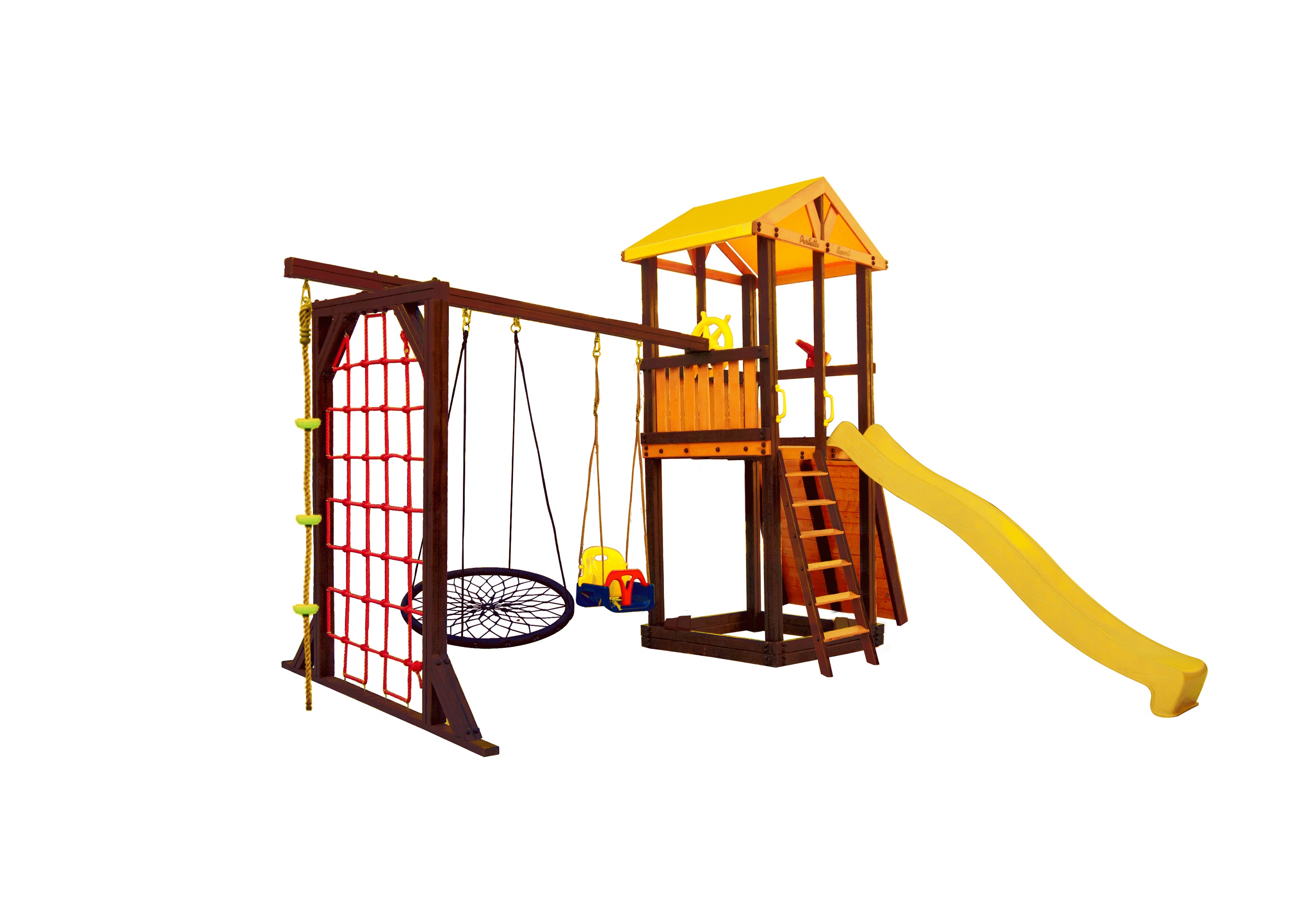 Игровой комплекс Perfetto sport «Pitigliano-11» + качели «Паутина»