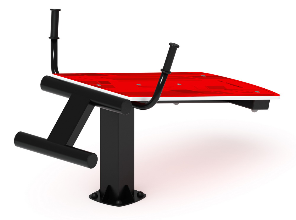 Тренажер уличный ЛАВКА ДЛЯ ПРЕССА (красный) СТ 002-11