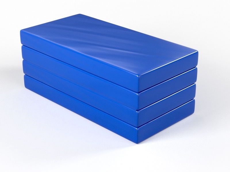 Мат гимнастический складной 2х1х0,1 в 3 сложения