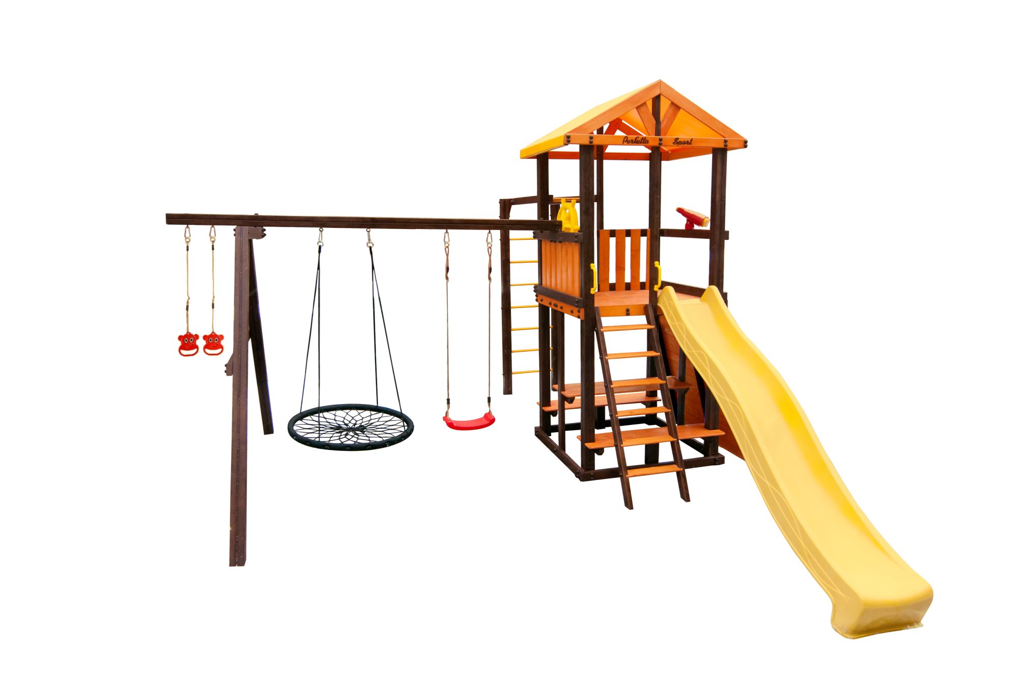 Игровой комплекс Perfetto sport «Bari-8» + качели "Паутина"