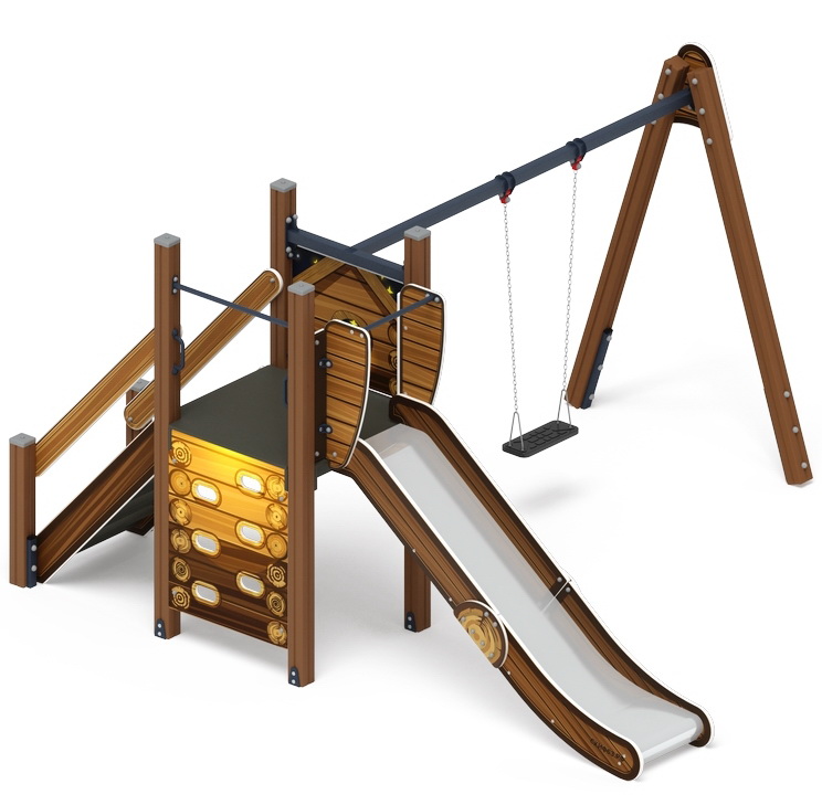 СЧАСТЛИВОЕ ДЕТСТВО (Эко) детский игровой комплекс ДИК 2.01.03-02 (H=1200)