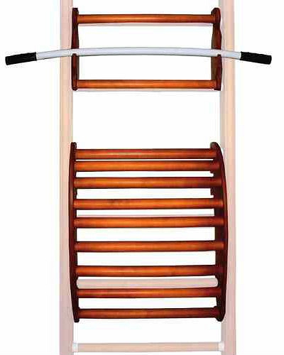 Детский спортивный комплекс Карусель тренажер для осанки №2 (гребёнка + турник) Орех