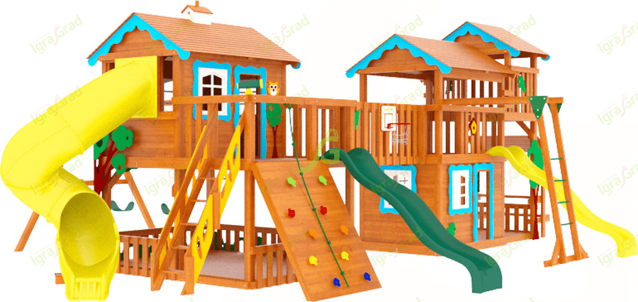 Детская деревянная площадка IgraGrad Домик 6 Совенок