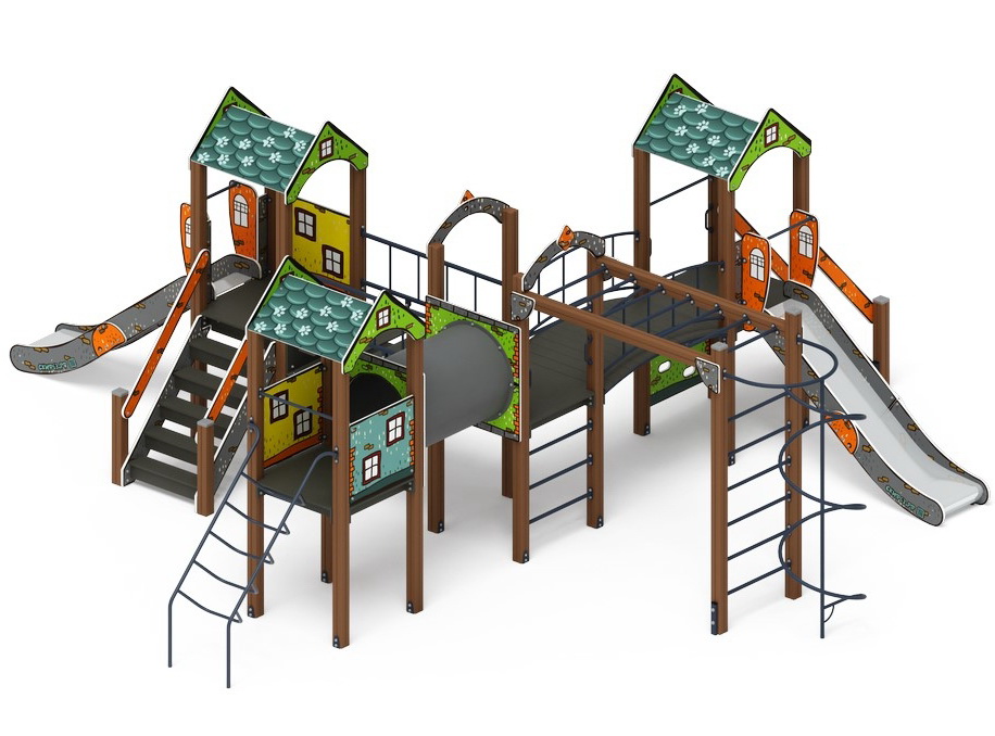 ДВОРИК ДЕТСТВА (Город) детский игровой комплекс ДИК 2.01.4.02-21 (Н=1200)
