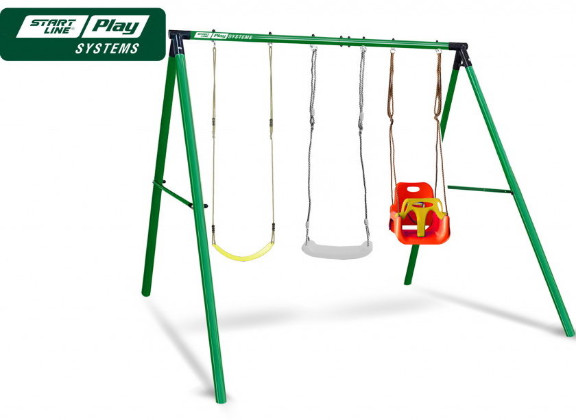 Качели SLP SYSTEMS 3 секции (сиденье с фиксацией + сиденье гибкое + «лодочка» белая)