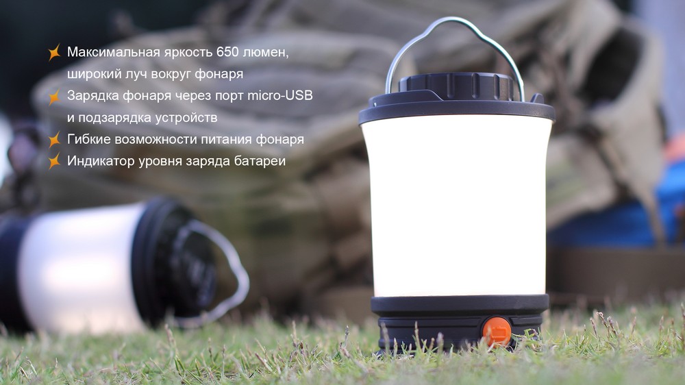 Фонарь Fenix CL30R, серый
