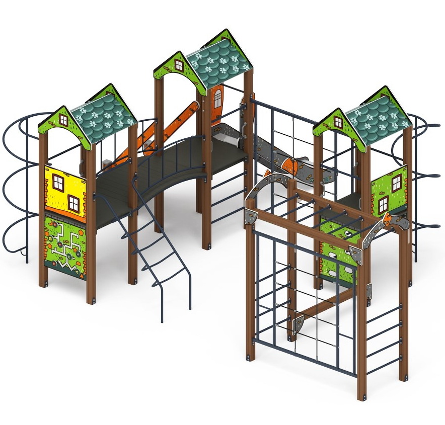 ГОРОДОК (Город) детский игровой комплекс ДИК 2.01.3.04-01 (H=1200)