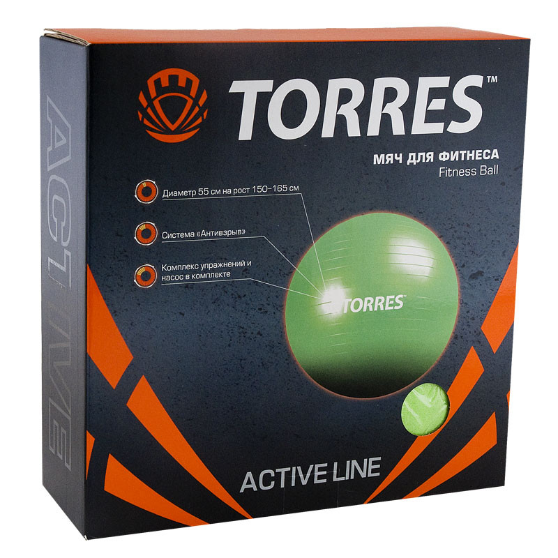 Мяч гимнастический Torres 55 см