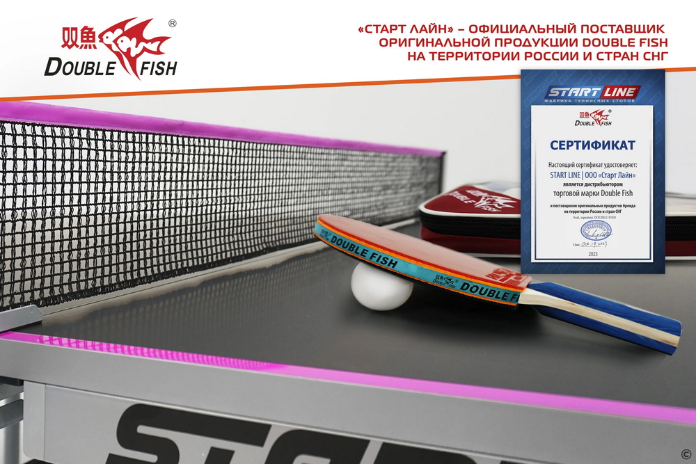 Набор для настольного тенниса DOUBLE FISH CK-236A: 2 ракетки, 3 мяча, чехол
