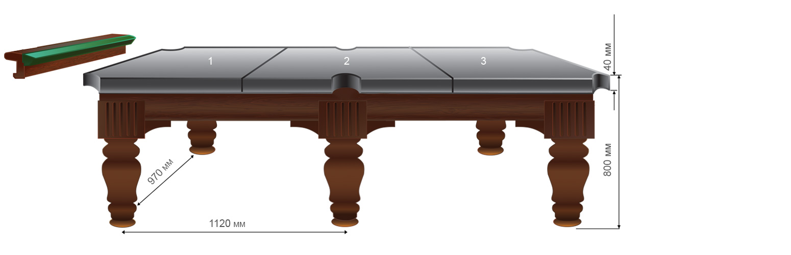 Бильярдный стол ДОМАШНИЙ ЛЮКС II 9 футов Super Stonе