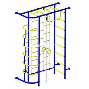 Детская шведская стенка Пионер 9ЛМ зелено/жёлтый