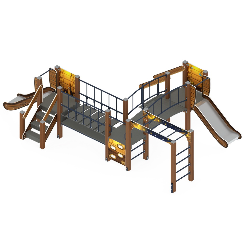 КАРАПУЗ (Эко) детский игровой комплекс ДИК 1.001.08-02 (H=750)