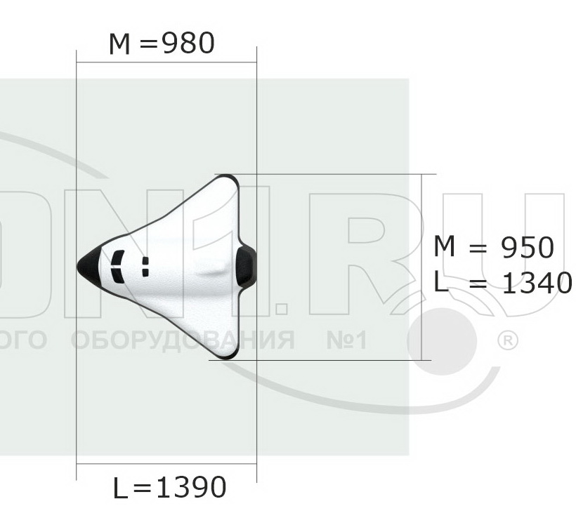 Резиновая 3D-фигура ZION Буран (для парков и детских площадок)