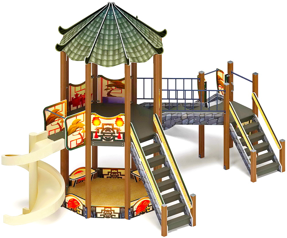 КАРНАВАЛ детский игровой комплекс ДИК 2.22.02-02 (H=2000, H=1200)