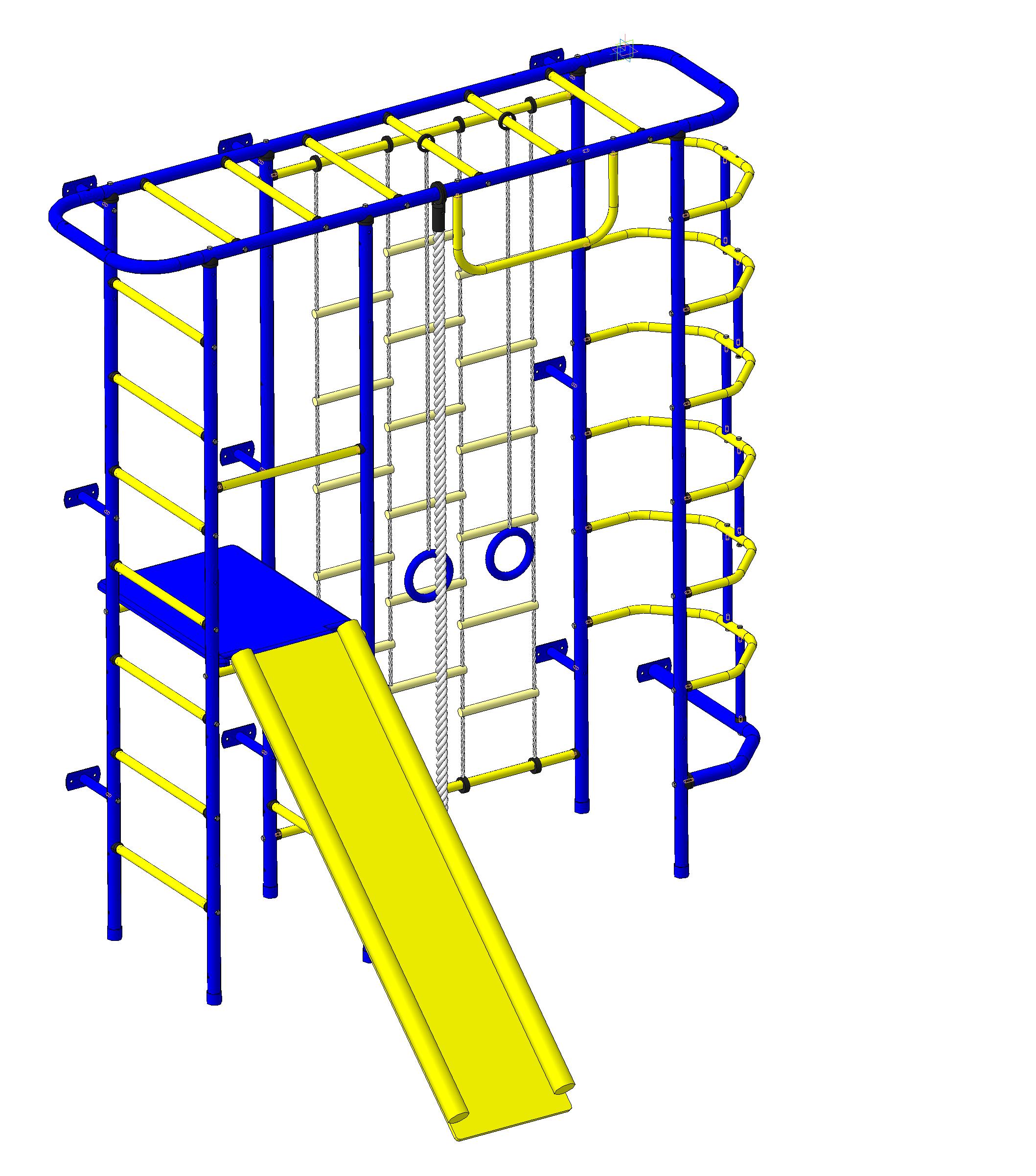 Спортивно-игровой комплекс Пионер С7Л зелёно/жёлтый