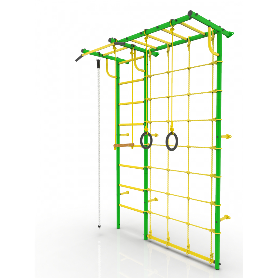 Шведская стенка Роки с рукоходом (зеленый)